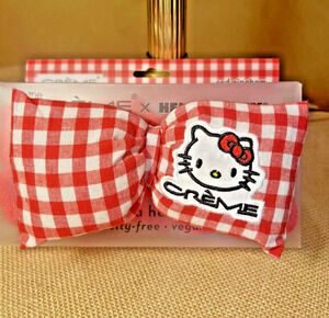 Creme Shop X HELLO KITTY Red Gingham Plush Spa Headband Limited Edition